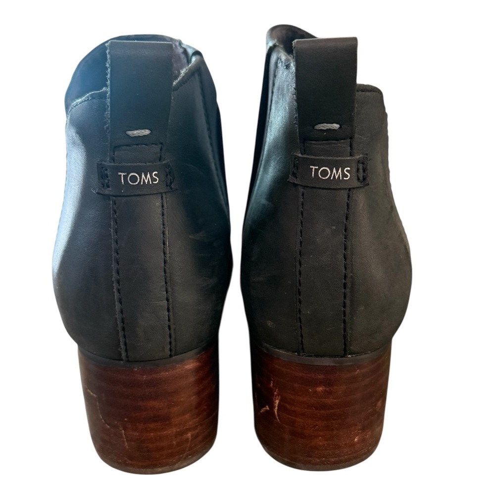 TOMS 263208 Womens Supple Leather Leilani Booties Black Size 575‎ M - Picture 4 of 7